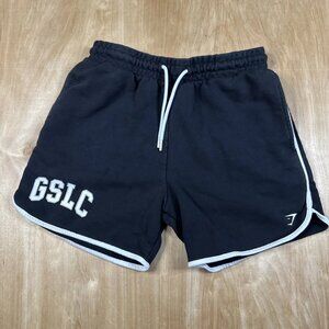 Gymshark True Mens  Size Medium Black Drawstring Pull-On Pockets Gym Shorts